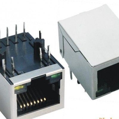 供应兴伸展电子RJ45水晶头PCB插座/100base滤波器/一英寸产品千兆路由