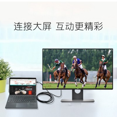 mini dp转vga转接线 雷电接口转换器 苹果电脑视频线 微软surface pro投影仪高清线 雷电口to投影仪