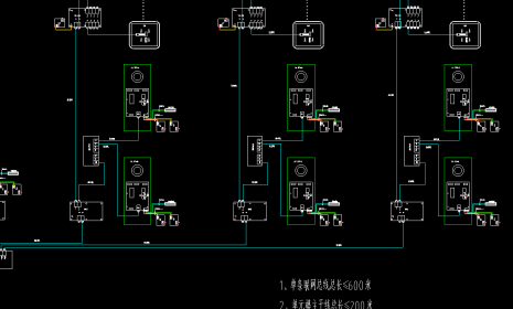 一份楼宇对讲系统图，接线与分机安装图