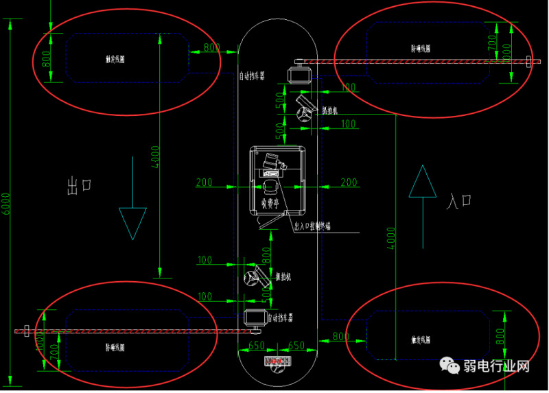    一进一出停车场系统拓扑图