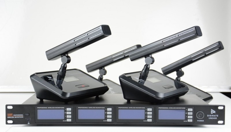 一拖四无线会议话筒短杆会议#反馈抑制