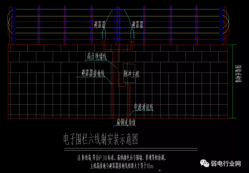 小区电子围栏接线图 小区电子围栏接线图