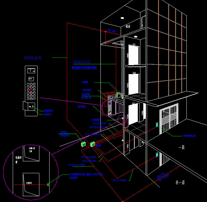 可视对讲系统联动接线图
