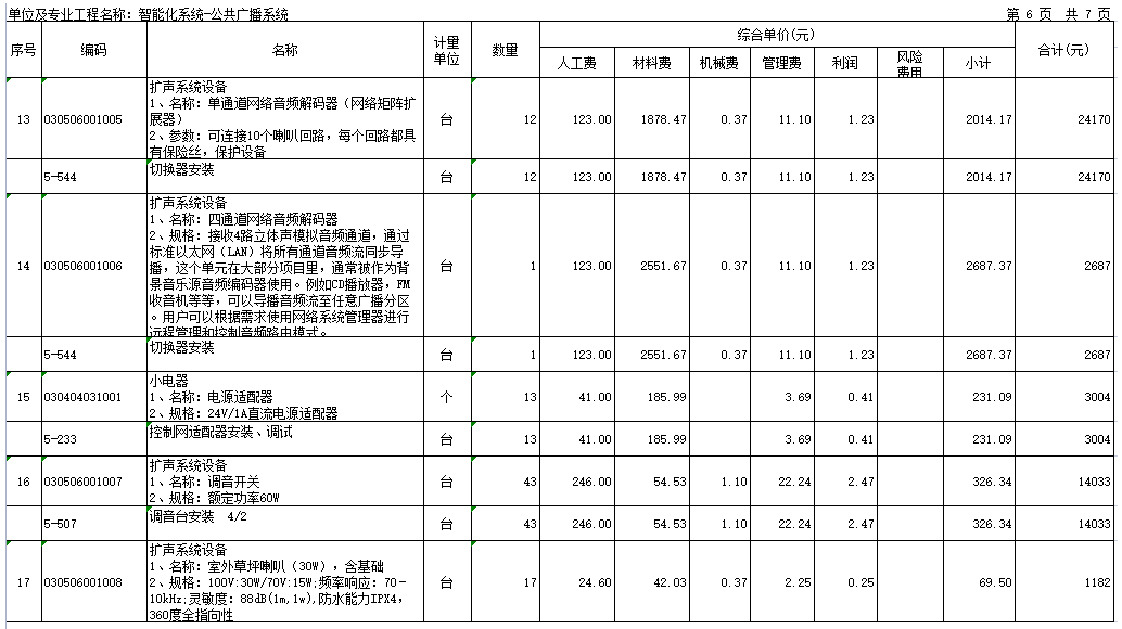公共广播系统如何配置？施工如何报价？