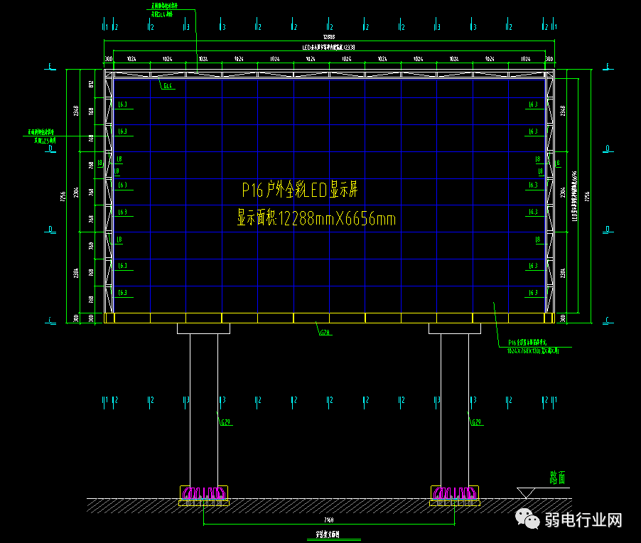 led钢结构安装示意图