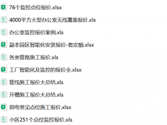 弱电智能化项目施工报价大总结，10份，2025年10月